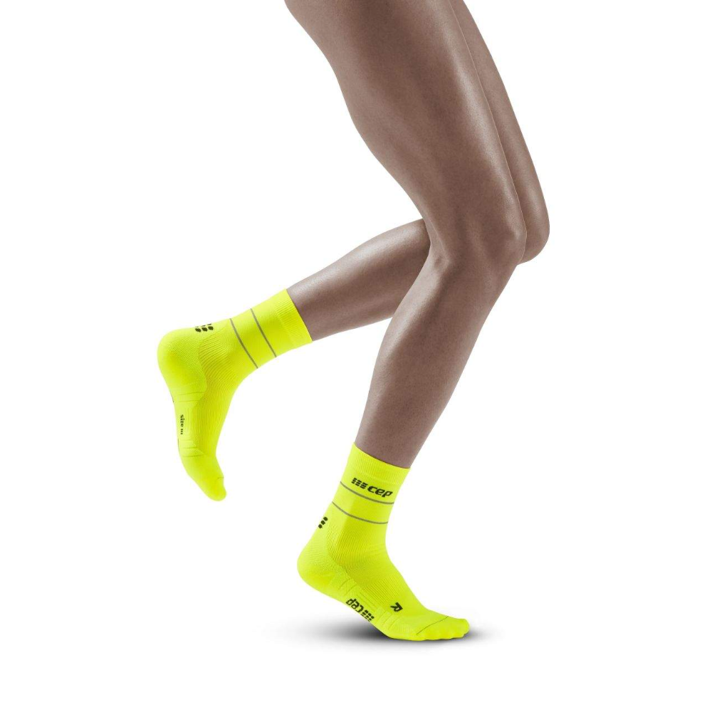 Reflective Mid Cut Compression Socks - Women